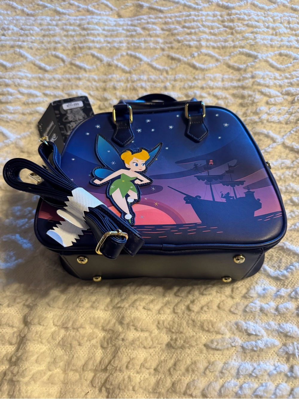 Disney Loungefly tinker bell lunchbox style purse pockets NWT see pics Retired